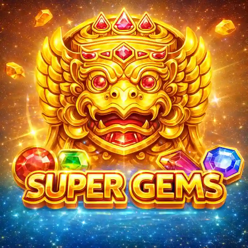 SUPER GEMS slot game high resolution banner i8club
